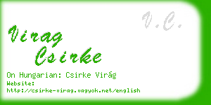 virag csirke business card